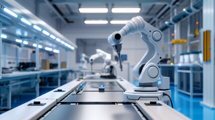 A sleek robotics lab designing next-generation automation solutions for industries  AI generated illustration
