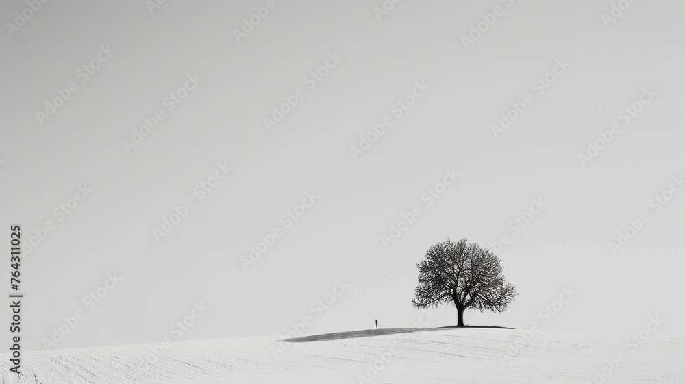 Poster clever use of negative space in minimalist background ai generated illustration
