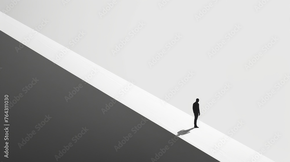 Poster Clever use of negative space in minimalist background AI generated illustration