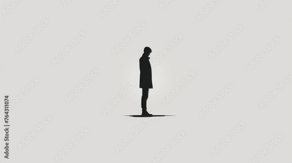 Poster clever use of negative space in minimalist design ai generated illustration