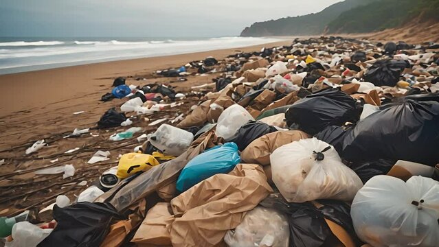 海と大量のゴミ,Generative AI 
