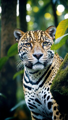 Jaguar primer plano en la naturaleza