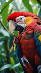 Ave tropical primer plano en la naturaleza