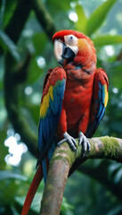 Ave tropical primer plano en la naturaleza