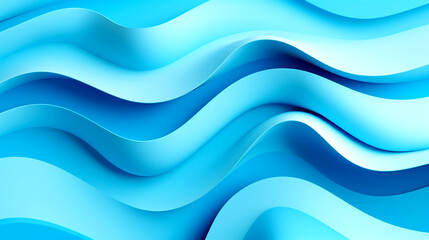 Obraz premium Calm Blue Curves, Fluid Ocean Wave Texture, Soft Abstract Background