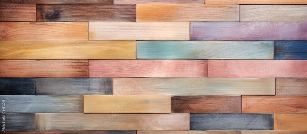 Aufkleber an image featuring a close-up shot of a wooden wall showcasing an array of different colors