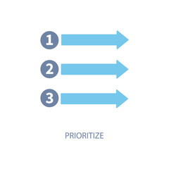 prioritize concept line icon. Simple element illustration. prioritize concept outline symbol design.