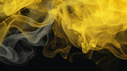 Fototapeta premium black and yellow smoke background
