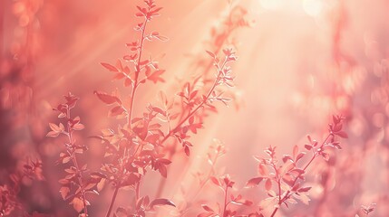 Warm coral tones glowing in a soft soothing aura  AI generated illustration