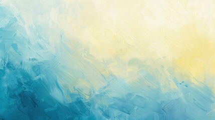 Pastel blue gradients transitioning into cozy yellow undertones AI generated illustration - obrazy, fototapety, plakaty
