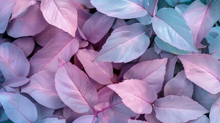 Rustling leaves in hues of mint and lilac  AI generated illustration