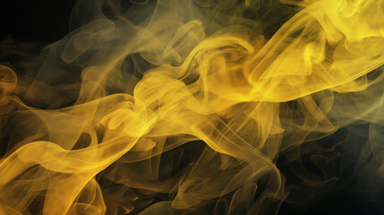 Obraz premium black and yellow smoke background