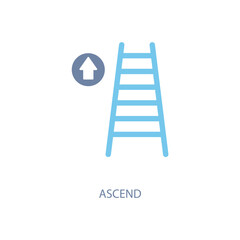 ascend concept line icon. Simple element illustration. ascend concept outline symbol design.