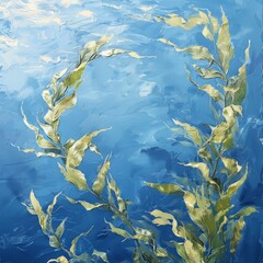 Fototapeta na wymiar Seaweed sea background.