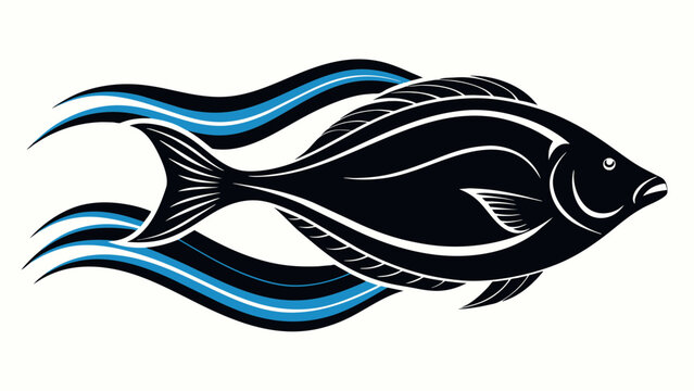 recommend clip art:  flounder Fish silhouette black vector illustration artwork 