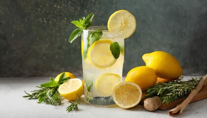 Generated image of citrus lemonade in glass