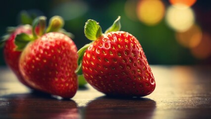 Strawberries close up.