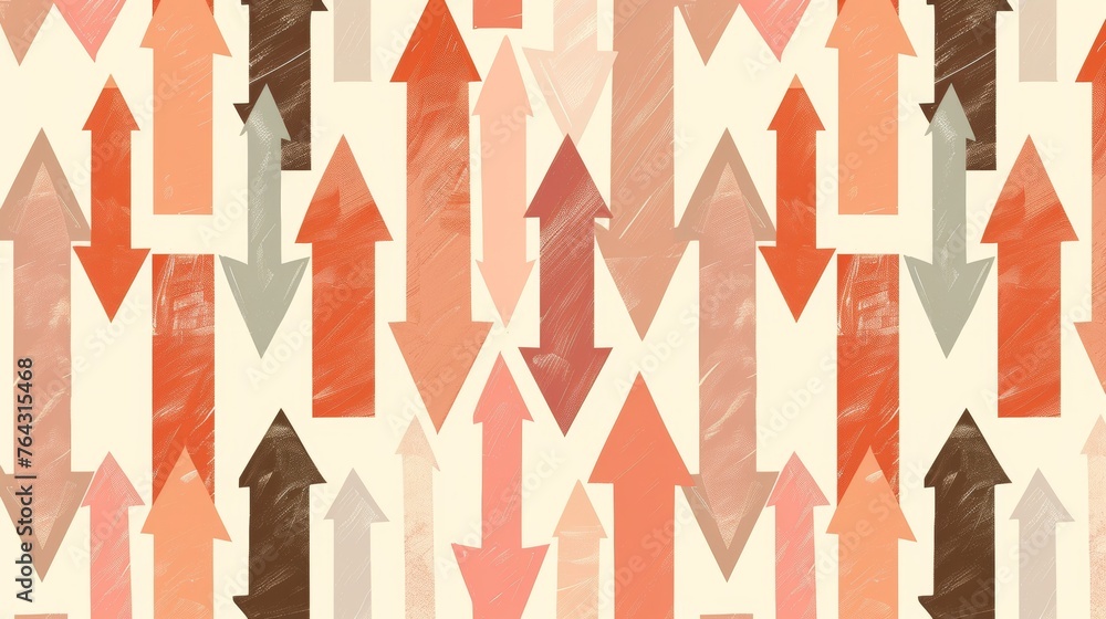 Poster a repeating pattern of arrows pointing upwards ai generated illustration