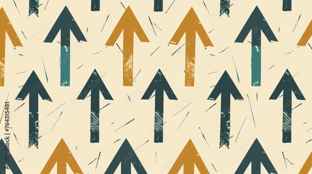 Aufkleber a repeating pattern of arrows pointing upwards ai generated illustration