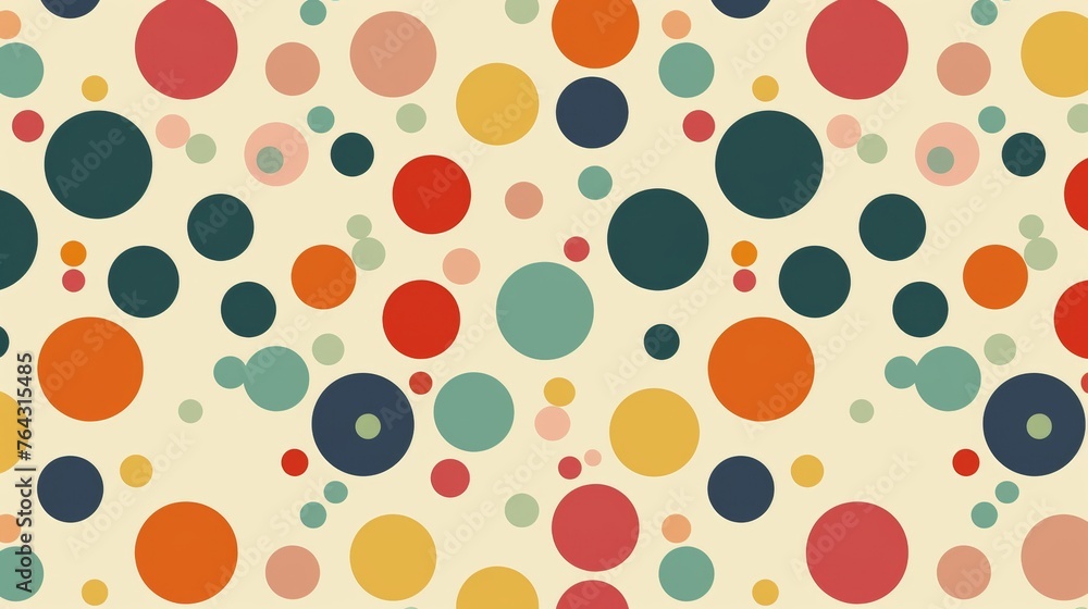 Poster a repeating pattern of dots in various sizes ai generated illustration