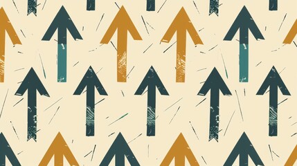 A repeating pattern of arrows pointing upwards AI generated illustration