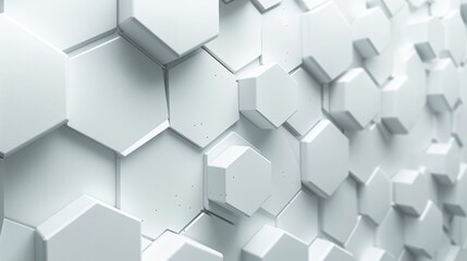 Futuristic Geometric Hexagon Hitechnology Digital Banner Generative AI