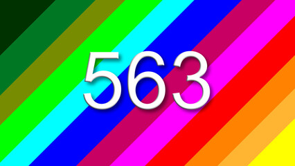 563 colorful rainbow background year number
