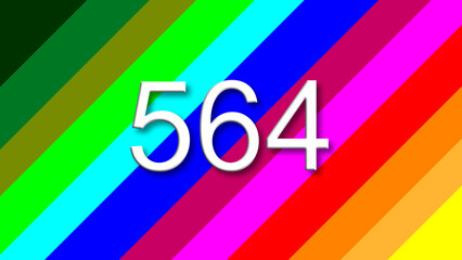 564 colorful rainbow background year number