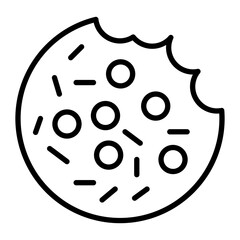 Cookie line icon