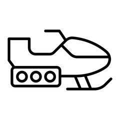 Snowmobile Line Icon