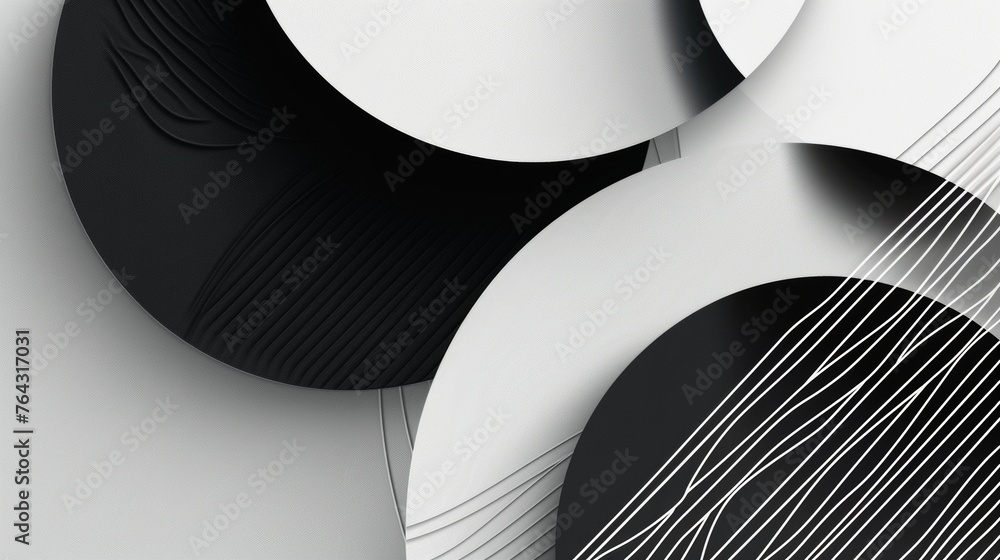 Aufkleber minimalist design of overlapping circles and lines ai generated illustration