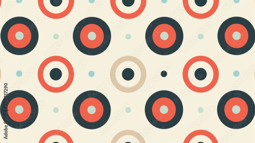 Poster minimalistic pattern of repeating circles ai generated illustration