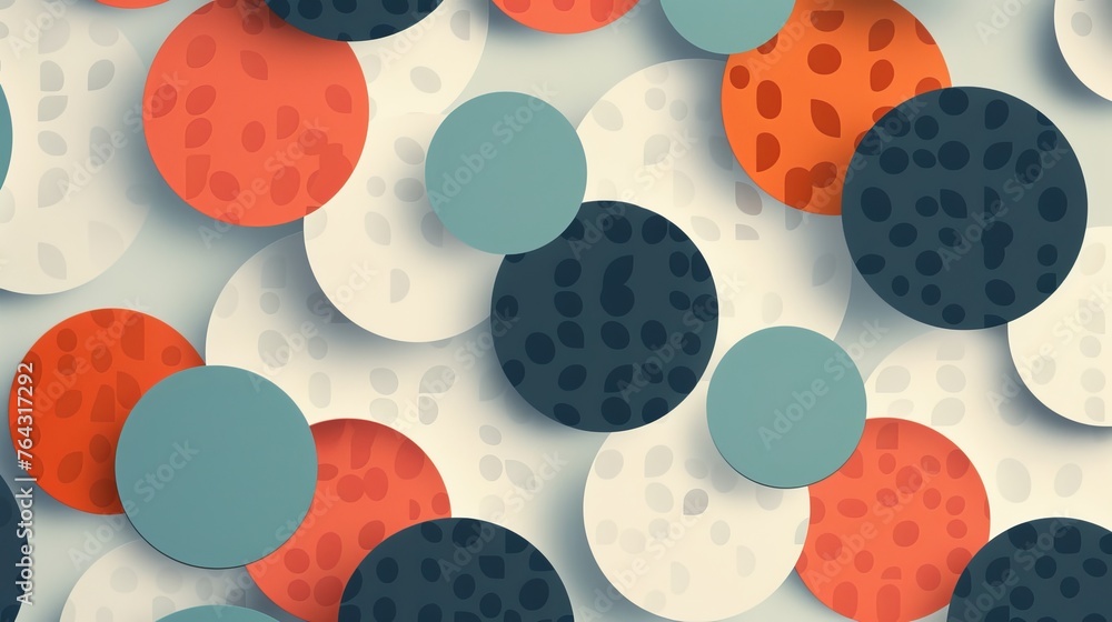 Poster minimalistic pattern of repeating circles ai generated illustration