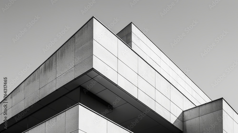 Poster simple lines and angles in a monochromatic scheme ai generated illustration