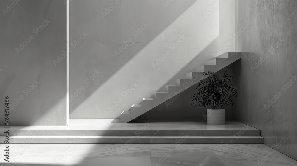 Poster simple lines and angles in a monochromatic scheme ai generated illustration