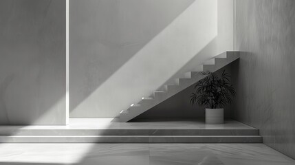 Simple lines and angles in a monochromatic scheme AI generated illustration