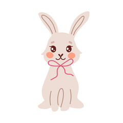 illustration of a cute rabbit on a white background