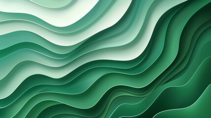 Obraz na płótnie Canvas Dynamic Geometric Shape: A Modern Green Gradient Design Element Generative AI