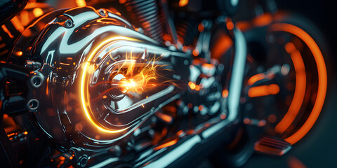 Fototapeta premium abstract orange background. Generative AI