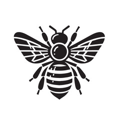 Vintage Bee Illustration, Vintage Bee Silhouettes, Vintage Styled Vector Illustration, Vintage Styled Vector Illustration, Retro Bee Vector, Retro Vector Bee Illustration
