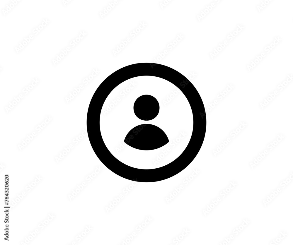 Poster user icon. profile people avatar in circle vector design and illustration.