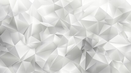 Geometric Polygon Design: Stylish White and Silver Background for Presentations Generative AI