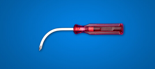Representation of erectile dysfunction using a bent screwdriver