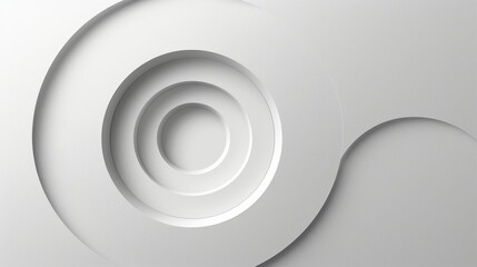 Minimalist White Paper Cut Background with Elegant Silver Design Generative AI