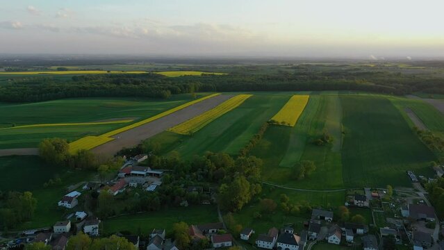 Beautiful Panorama Houses Zimna Wodka Aerial View Poland