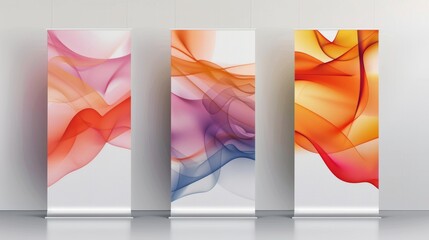 Abstract Modern Banner Design Template - Rectangle Size for Brochure, Flyer, and Banner Generative AI