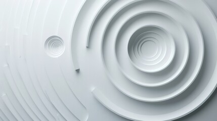 Minimalist Abstract Circles on White Background for Presentation Generative AI