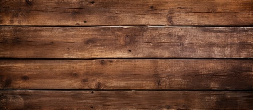 An image showing a detailed view of a wooden wall that has been stained with a brown color