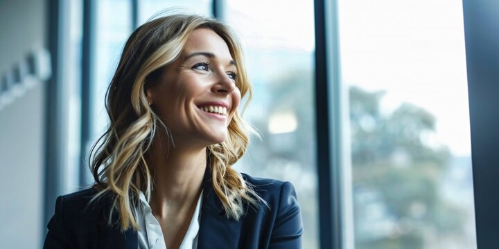 Portrait d'une jeune femme souriante en entreprise