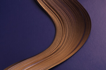 Gold bronze, violet Color strip gradient wave paper. Abstract texture background.